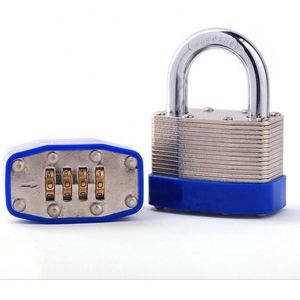 กุญแจล็อคแบบผสม WEKIS ขนาด 45 มม. ตัวล็อคทำจากเหล็กชุบแข็ง พร้อมตัวล็อคแบบแผ่นโลหะ ทนทาน ใช้กับประตูโลหะ มีล้อทองเหลือง 4 ล้อ ปลดล็อคได้ด้วยกุญแจ - Product Image 1