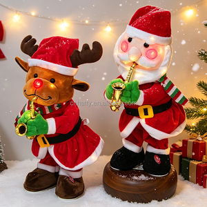 Muñeco de Árbol de Navidad Bailarín, Juguete Eléctrico de Peluche Suave con Funcionamiento a Pilas, Reno de Peluche, Papá Noel Bailarín, Árbol de Navidad Bailarín - Product Image 3