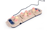 Masseur chauffant infrarouge lointain en pierre de jade à 11 billes, portable, avec ions négatifs, 7 réglages de chaleur, ceinture pliable à 90 degrés, 100W CE