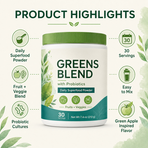 Mezcla de Vegetales Antioxidantes Naturales Orgánicos de Alta Calidad, Probióticos, Polvo Desintoxicante para Limpiar el Colon, Favorece la Digestión e Inmunidad - Product Image 5