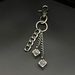 Vintage Cross Keychain Punk Metal <strong>Key</strong> <strong>Ring</strong> With Dice Sword Charm for <strong>Men</strong> Fashion Bag Accessory - Product Image 2