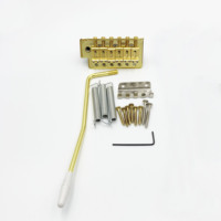 ST Electric Guitar Tremolo Bridge Set, Single Vibrato System with Tremolo Plate, Saddles and Tailpiece for 6-string Guitars