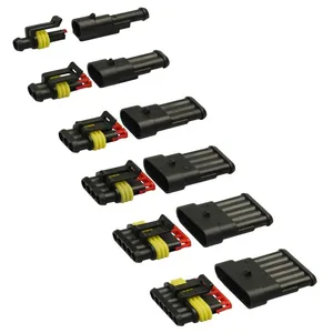 214 Stuks 1/<span class=keywords><strong>2</strong></span>/3/4/5/6 Pin Elektrische Waterdichte Draad Connector Plug Voor Auto Voertuig Vrachtwagen Motorfiets + 1 Stuks Krimptang Gereedschap - Product Image 4