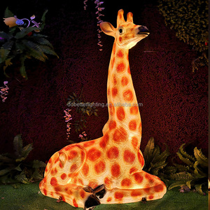 Vacaciones al aire libre Navidad calle paisaje jardín fibra de vidrio jirafa Animal motivo luces para Parque/<span class=keywords><strong>Gardon</strong></span> - Product Image 3