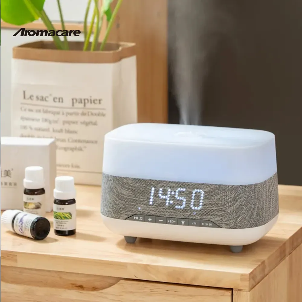 300Ml Air Humidifier Fabric Smart Ultrasonic Aroma Diffuser With Speaker