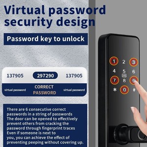 Cerradura Inteligente QLEUNG S819 con Huella Dactilar, Contraseña, Tarjeta y Llave, Totalmente en Negro, con WiFi - Product Image 2