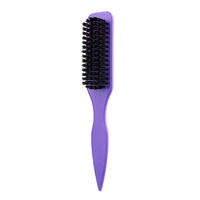 Brosse à barbe à poils de sanglier imprimé léopard pour hommes, brosse de toilettage pour patte de requin