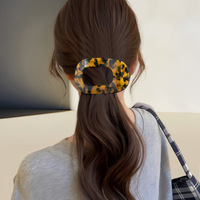 Nouvelle pince à cheveux plate ovale en forme d'arc en acétate coloré, 9,3 cm, barrette, accessoires de cheveux personnalisés pour femmes