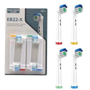 Lot de 4 têtes de <span class=keywords><strong>brosse</strong></span> à dents électriques professionnelles <span class=keywords><strong>Recharge</strong></span> à poils souples pour grand angle <span class=keywords><strong>Oral</strong></span> Clean Adult Use Travel-Friendly - Product Image 3