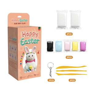 Kit de Arcilla Seca al Aire para Manualidades de Pascua, No Tóxico, Seguro para Niños, Set de Manualidades de Conejitos para Niños Mayores de 3 Años, Decoración Navideña, Regalo, Suministros de Manualidades de Arcilla Todo en Uno - Product Image 2