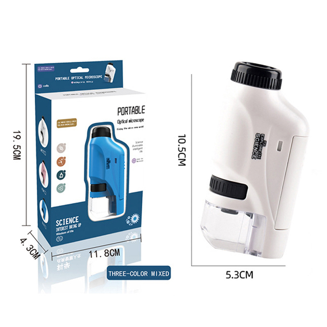 Wholesale Support 60x-120x Zoom Mini Portable Science Equipment Pocket Microscope for Primary and Secondary School Students