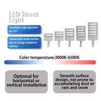 Luminaires LED de rue étanches IP66 SMD5050 XINDECO XD-LD02 60W-240W 150lm/w 3000-6500K pour routes urbaines et parkings