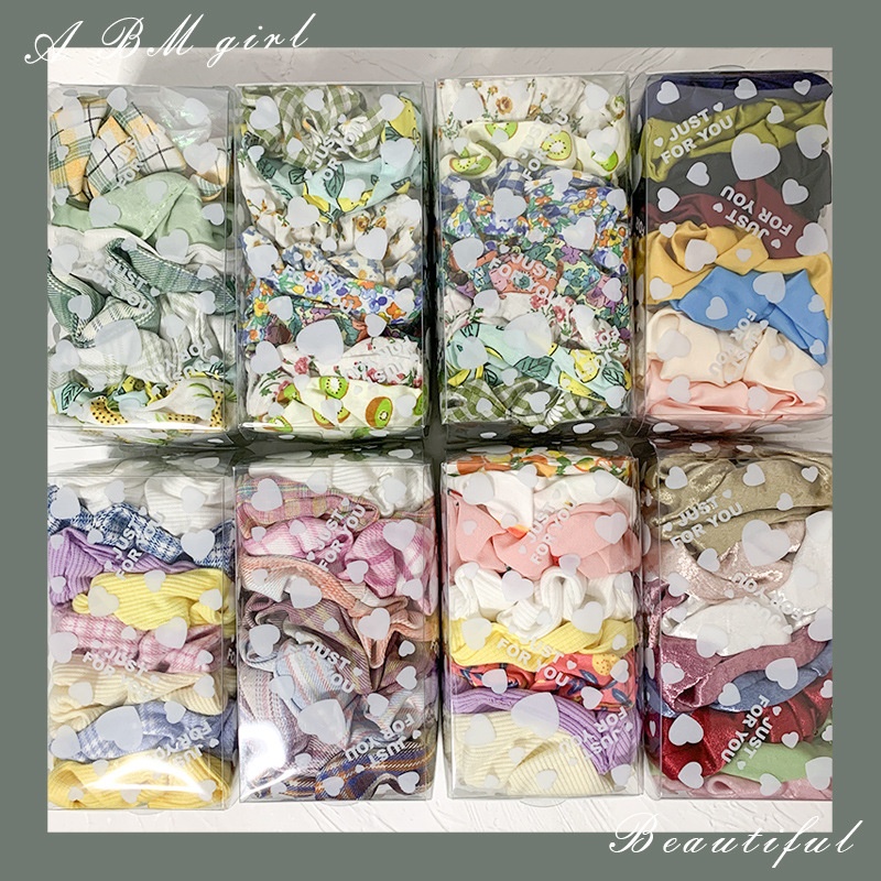 Новые резинки для волос, кольцо, Женские аксессуары для волос, Набор резинок для волос, Южная Корея, Новый головной убор с принтом фруктов, резинка для волос