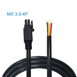 OEM ODM 1.5m Micro Fit 3.0 4 pin 2*2 pin molded to stripped tinned end pigtail cable wire harness