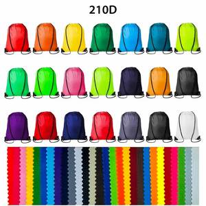 Quality Custom Printed Logo Polyester Draw <b>String</b> Backpack Promotional <b>Shopping</b> <b>Bags</b> 210D Drawstring <b>Bag</b> With Zipper Pocket - Product Image 3
