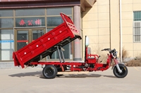 Triciclo de Carga Motorizado de 3000 kg de Carga Útil, Motor de 200 CC, Autonomía de 450-600 km, Neumáticos Anchos para Minería de 1.4*2 m, Caja de Carga Hidráulica, Triciclo para Adultos