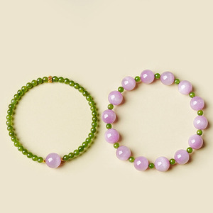 Nouvellement publié motif géométrique améthyste pour Bracelet Vintage littéraire artistique polyvalent Niche populaire Europe Amérique pour - Product Image 4
