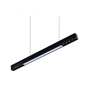 Lustre Linéaire LED Moderne en Aluminium Nouveau Noir Blanc Chaud <span class=keywords><strong>Suspension</strong></span> Minimaliste Industrielle <span class=keywords><strong>pour</strong></span> Lampes Suspendues de Bureau à Domicile - Product Image 2