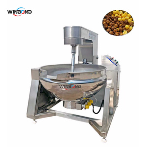 آلة صنع الفشار الصناعية المهنية بسعة 200 لتر تعمل بالغاز |   آلة صنع الفشار بالكراميل - سعر المصنع - Product Image 2