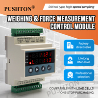 Transmisor de Pesaje Digital PUSHTON para Riel DIN, Interfaz RS485 RS232, Amplificador de Celda de Carga, Equipo de Pesaje Industrial OEM