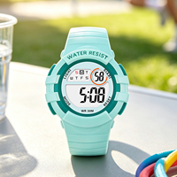 Jam Tangan Digital LED Kronograf Unisex Mewah Modis Sederhana Tahan Air 3BAR Alarm Grosir Pabrik