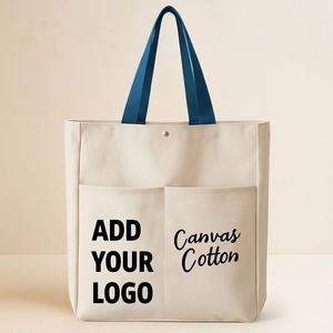 Custom High Quality Fashion Printed Letter Pattern <b>Canvas</b> Tote Bag Long Handle Foldable Design Large Capacity <b>Box</b> Packaging-Gift - Product Image 2