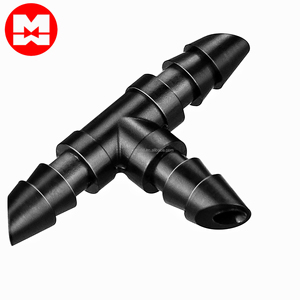 플라스틱 바브형 티형 관수 연결구(날카로운 끝부분 포함) 1/4인치 드립 라인 퀵 커넥터-정원 잔디 관수 시스템용 - Product Image 1