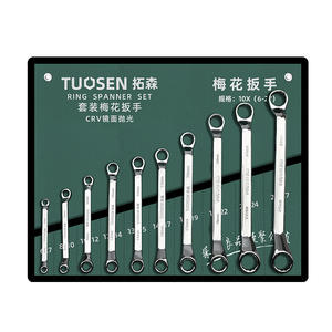 ชุดประแจแหวน Tuosen ขนาด 6-27 มม. แบบเมตริก ปลายคู่ ชุบโครเมียมขัดเงา เกรดอุตสาหกรรม - Product Image 1