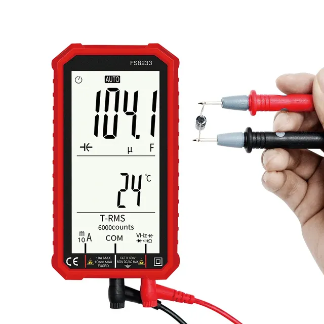 FS8233 High Precision Full Screen Digital Display 6000 Counts Universal Meter Voltage and Current Meter Automatic Multimeter