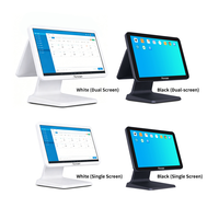 Terminal de point de vente tout-en-un à double écran tactile de 15,6 pouces pour magasin, caisse enregistreuse, systèmes POS Android/Windows pour restaurants