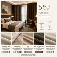 Rideaux occultants de haute qualité, couleur unie, plissés, pour hôtel, chambre, salon, bureau et projets sur mesure