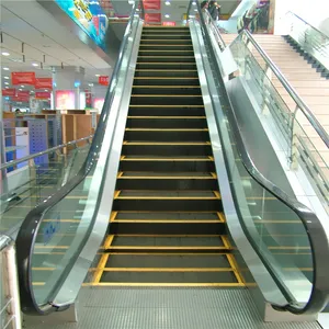 Ticari yürüyen merdiven alüminyum alaşımlı yürüyen merdiven adım ve küpeşte yolcu asansörü