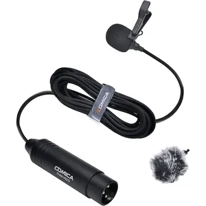 COMICA CVM-V02O XLR 48V Phantom Power microfono Lavalier microfono omnidirezionale con risvolto per videocamere Canon Sony Panasonic