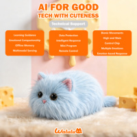 Jouet interactif vocal pour chat intelligent avec simulation d'IA, compagnon pour animaux de compagnie, cadeau d'anniversaire pour garçons et filles de dix ans, en peluche Walulu