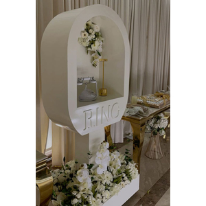 Cabina telefónica de boda, soporte de audio blanco para libro de visitas, cabina telefónica blanca para decoración de boda - Product Image 1