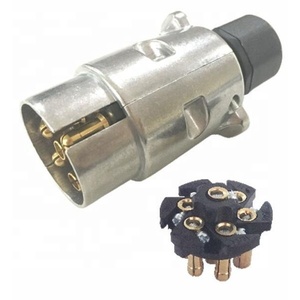 Cable de remolque de 7 pines con resorte, adaptador macho-hembra, enchufe recto para caravana, RV, cable de extensión para vehículo de remolque - Product Image 3