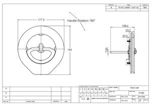 Poignée en D sans clé noire, anneau de tirage encastré, loquet robuste, boîte à outils de camion, alliage de zinc, anneau en D pliable, serrure - Product Image 6