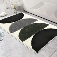 Factory Sale Non-Slip Abstract Microfiber Long Bath Runner Rug Boho Shaggy Tufted Bath Mat