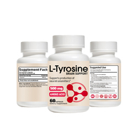 Capsules de L-Tyrosine 500mg, Complément d'acides aminés, Soutien aux performances cognitives, Concentration et clarté mentale, Nootropique, OEM ODM