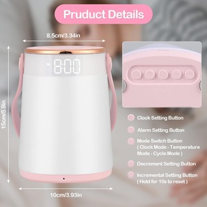 Rechargeable 3D Moon <b>LED</b> <b>Night</b> <b>Light</b> ABS Lamp for Kids Bedroom USB Charging Multicolored Touch Control Middle Size Modern - Product Image 4