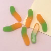 100 pz simpatici arcobaleno gommosi morbidi dolci Cabochon in resina a fondo piatto per giochi di cibo per album di ritagli accessori artigianali per gioielli artigianali