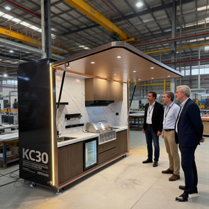 <span class=keywords><strong>Cucina</strong></span> Esterna in Alluminio di Grado Commerciale - Dimensioni e Colore Personalizzabili con Griglia BBQ e Stufa a Legna, Servizio OEM - Product Image 2