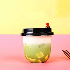 Fornitura di fabbrica tazza di plastica usa e getta a basso prezzo con coperchio tazza a forma di u da 250ml in plastica da 95mm piccola ciotola da forno in ceramica tazza da budino <span class=keywords><strong>ov</strong></span> - Product Image 3