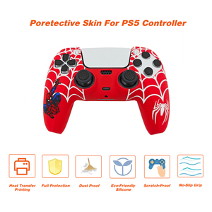 Ốp bảo vệ tay cầm chơi game Playstation 5 PS5 Dualsense bằng silicon in nhiệt laser, chất liệu lụa nhiệt - Product Image 5