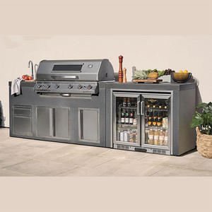 Equipo Moderno para Cocina Exterior, Puertas de Acero Inoxidable para Cocina Exterior con Refrigerador, Gabinetes para Cocina Exterior - Product Image 4