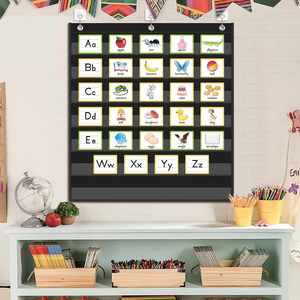 Soporte de bolsillo portátil para tablas de frases y tarjetas de palabras, herramienta para el aprendizaje del alfabeto, material escolar y de oficina para profesores - Product Image 2
