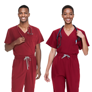 OEM Custom XL ospedale uniformi traspirante Spandex tuta chirurgica dentale per gli uomini e le donne elasticizzato set di Scrub per il lavoro - Product Image 1