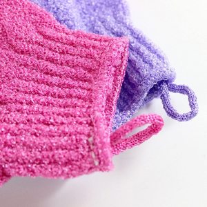 Gants de bain à cinq doigts certifiés écologiques, éponge exfoliante en nylon pour la peau, épaissie, pour usage quotidien, brosse exfoliante pour le corps, utilisation spa - Product Image 6