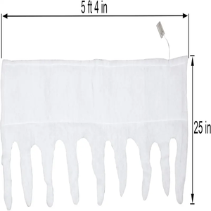 Manta de nieve <span class=keywords><strong>falsa</strong></span> de <span class=keywords><strong>Navidad</strong></span> de 25x64 pulgadas, rollo de manta de <span class=keywords><strong>chimenea</strong></span> de nieve Artificial de carámbano, manta de cubierta de nieve de carámbano - Product Image 6