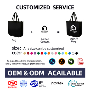 Su misura Logo di fabbrica a buon mercato eco-friendly promozionale pieghevole rivestito Tote Bag Non tessuto con chiusura a scatto all'esterno - Product Image 3